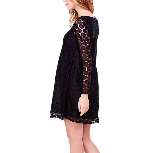 INGRID & ISABEL Black Lace Maternity Dress - Picture 4 of 8